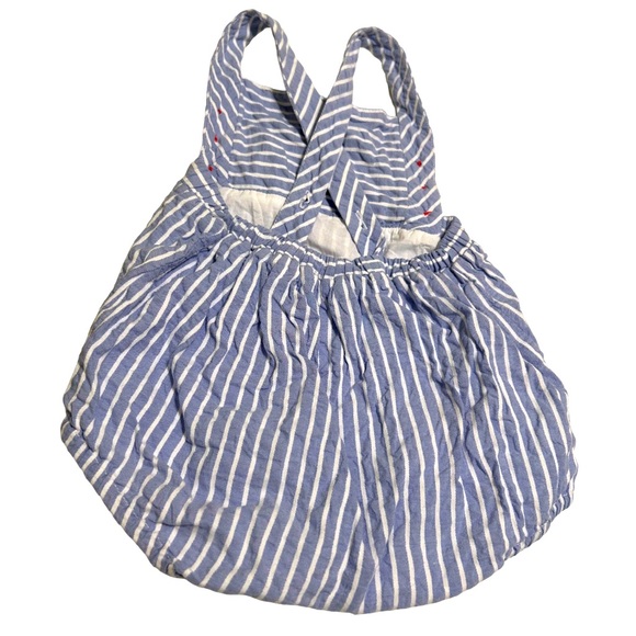 Luli and Me striped crossback romper size 18 Mo. - Picture 9 of 11
